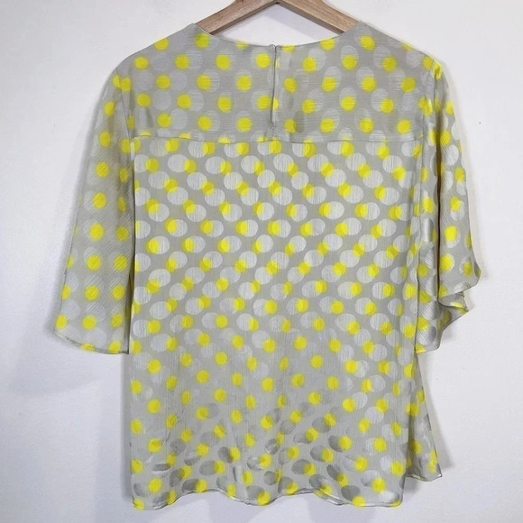 🌟✨2 for $30✨🌟 ZARA | POLKA DOT SATIN SHORT SLEEVE  TOP - Picture 8 of 9